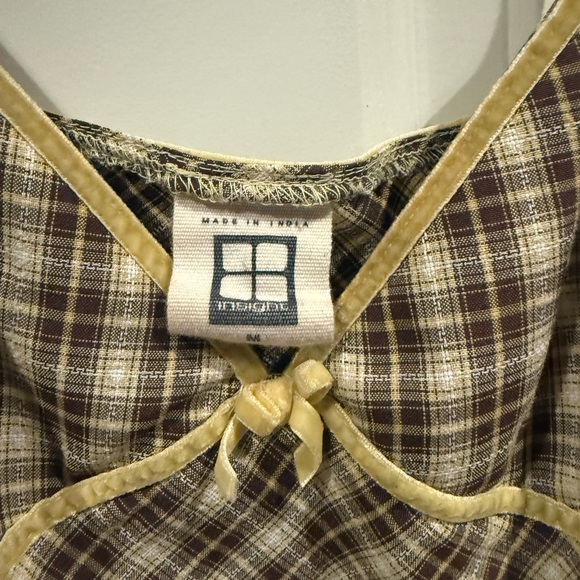 Insight Brown and Yellow Plaid Maxi Dress - Picture 4 of 4